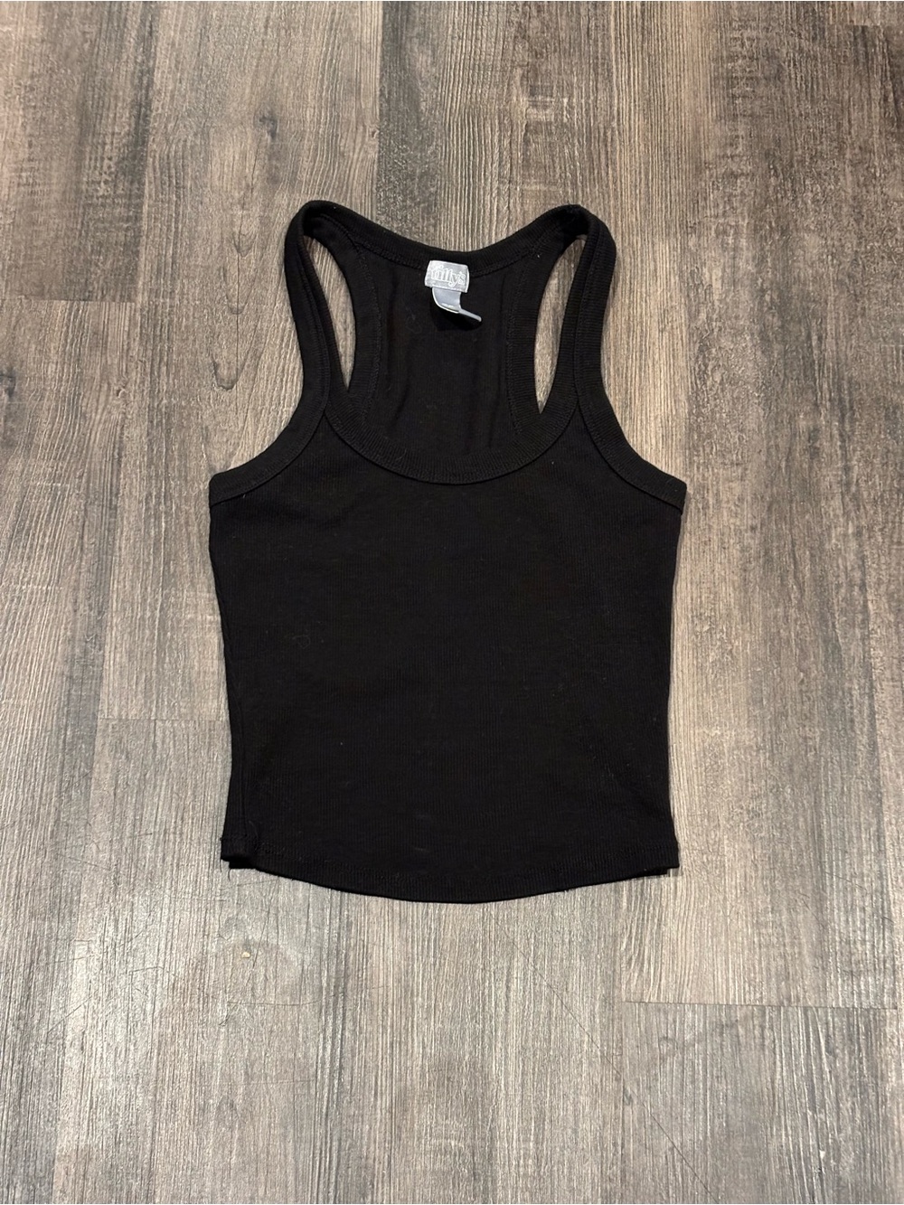 Tilly's Black Ribbed Racerback Tank